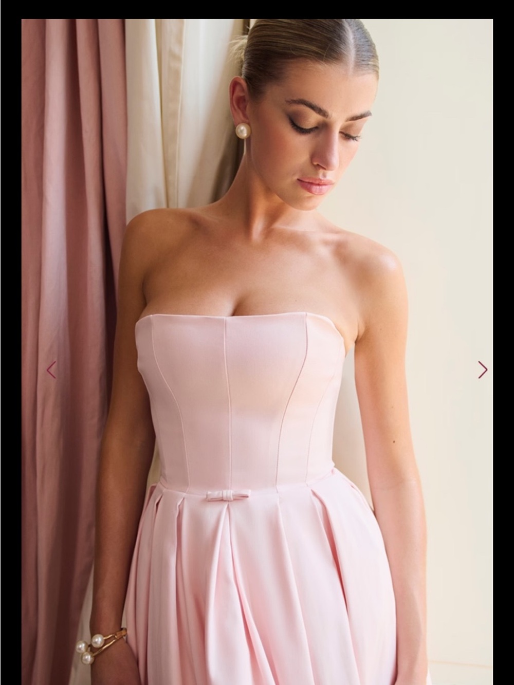 house Of CB CONTESSAParisian PinkStraplessCorset Midi Dress,Sz M,new Without Tag - Picture 5 of 12